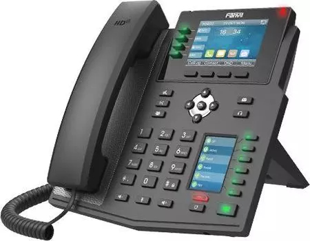 VoIP-телефон Fanvil X5U, 16 SIP-аккаунтов, монохромный дисплей, PoE, черный (X5UB)