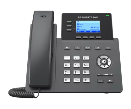 VoIP-телефон Grandstream GRP2603P, 3 линии, 6 SIP-аккаунтов, монохромный дисплей, PoE, черный (GRP2603P)