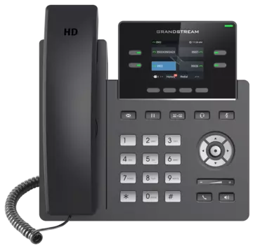VoIP-телефон Grandstream GRP2612W, 4 линии, 2 SIP-аккаунта, цветной дисплей, PoE, черный (GRP2612W)