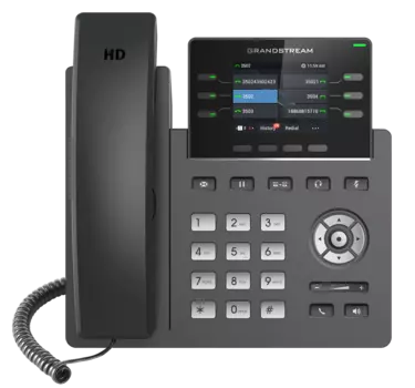 VoIP-телефон Grandstream GRP2613, 6 линий, 3 SIP-аккаунта, цветной дисплей, PoE, черный