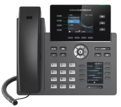VoIP-телефон Grandstream GRP2614, 4 линии, 4 SIP-аккаунта, цветной дисплей, PoE, черный