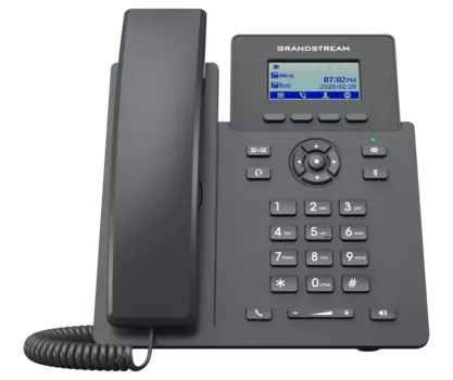 VoIP-телефон Grandstream GRP-2601, 2 линии, 2 SIP-аккаунта, монохромный дисплей, черный (GRP-2601)