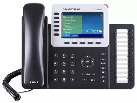 VoIP-телефон Grandstream GXP2160, 6 линий, цветной дисплей, PoE