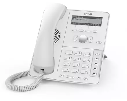 VoIP-телефон Snom 715, 4 линии, 4 SIP-аккаунта, монохромный дисплей, PoE, белый (D715 white)