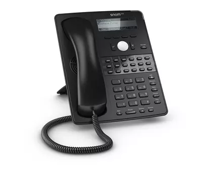 VoIP-телефон Snom D725, 12 линий, 12 SIP-аккаунтов, монохромный дисплей, PoE, черный