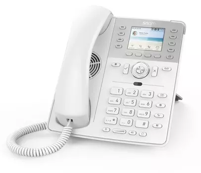 VoIP-телефон Snom D735, 12 SIP-аккаунтов, монохромный дисплей, PoE, белый