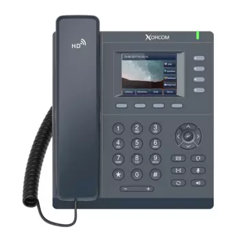 VoIP-телефон Xorcom UC921G, 4 линии, 4 SIP-аккаунта, цветной дисплей, PoE, черный (UC921G)