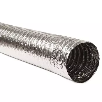 Воздуховод Zilon, 127мм х 10м, неизолированный, серый (ZF 127)