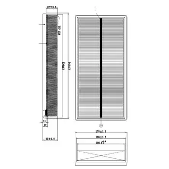 Воздушный фильтр Double Force, панельный для Mitsubishi (DFA35124)