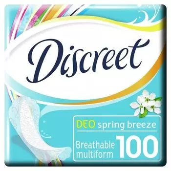 Прокладки ежедневные Discreet (Дискрит) гигиенические Deo Spring Breeze Multiform 100 шт.