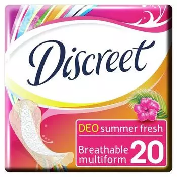 Прокладки ежедневные Discreet (Дискрит) гигиенические Multiform Deo Летняя свежесть 20 шт.