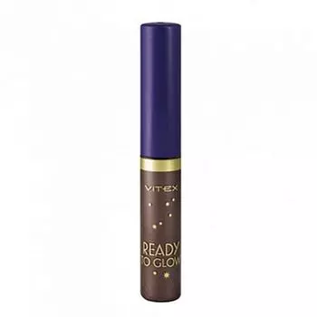 Подводка жидкая для глаз с блестками тон 84 Magnetic brown Ready To Glow Витэкс 4,8мл
