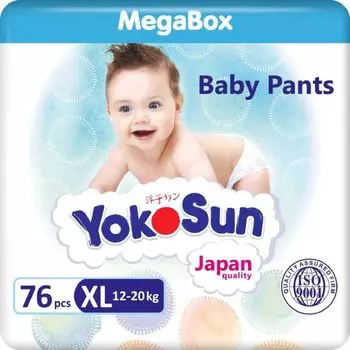 Подгузники-трусики YokoSun 12-20кг 76шт р.XL