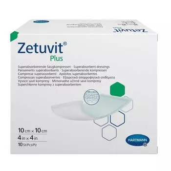 Повязка сорбционная стерильная Plus Zetuvit/Цетувит 10смх10см 10шт