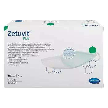 Повязки стерильные сорбционные Plus Zetuvit/Цетувит 10см х 20см 10шт