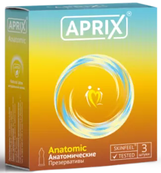 Презервативы анатомические Anatomic Aprix/Априкс 3шт