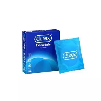 Презервативы утолщенные с дополнительной смазкой Extra Safe Durex/Дюрекс 3шт
