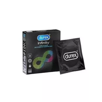 Презервативы гладкие с анестетиком Infinity Durex/Дюрекс 3шт