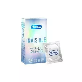 Презервативы из натурального латекса XXL Invisible Durex/Дюрекс 12шт