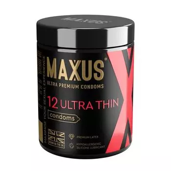 Презервативы из натурального латекса ультратонкие Maxus/Максус 12шт