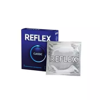Презервативы из натурального латекса в смазке Classic Reflex/Рефлекс 3шт