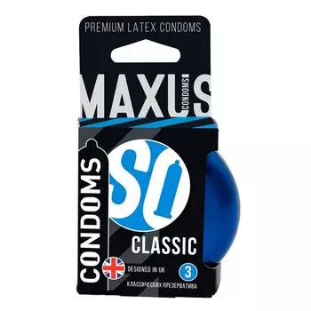 Презервативы гладкие классические Classic Maxus/Максус 3шт