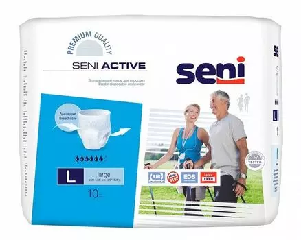 Подгузники-трусики для взрослых Active Seni/Сени 10шт р.L (3)