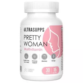 Прити Вумен мультивитамин UltraSupps/Ультрасаппс таблетки 1650мг 30шт