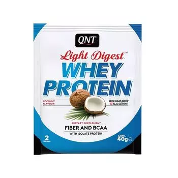 Пробник сывороточного белка Light Digest Whey Protein (Лайт Дайджест Вей Протеин) Кокос QNT 40g
