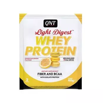 Пробник сывороточного белка Light Digest Whey Protein (Лайт Дайджест Вей Протеин) Лимон макарун QNT 40g