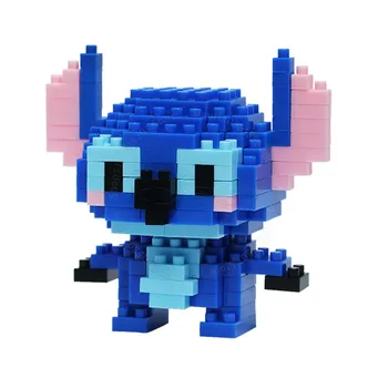 Stitch Принцесса Диснея Эльза ЛинаБелл Конструктор Микки Маус Дональд Дак Мини Экшн Фигурки Блоки Сборные Игрушки Кирпичики Детские Подарки With Box