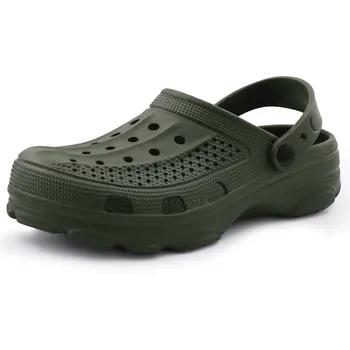 Comwarm Hole Clogs Sandals For Men Classic Non-Slips Breathable Slippers Comfy Casual Outdoor Beach Shoes Fashion Cozy Men Clogs 38 чёрный