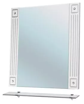 Зеркало Bellezza Венеция Люкс 75, белый/серебро