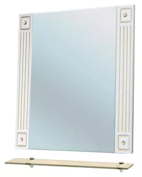 Зеркало Bellezza Венеция Люкс 75, белый/золото