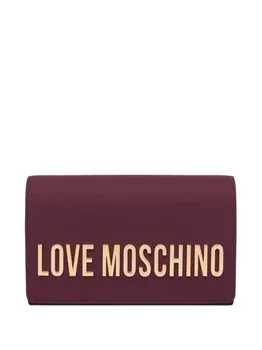 Love Moschino клатч с логотипом, фиолетовый