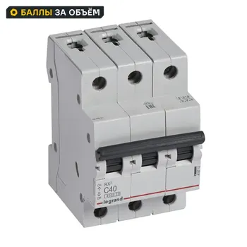 Автоматический выключатель Legrand RX3 3P C40 А 4.5 кА