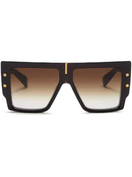Balmain Eyewear солнцезащитные очки B-Grand в массивной оправе, коричневый