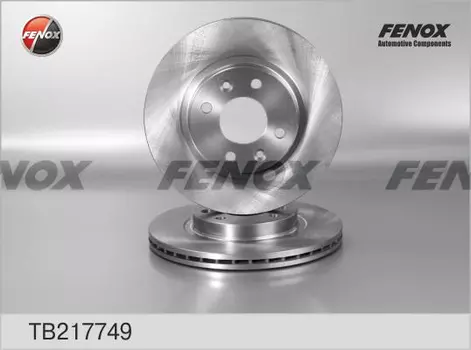 Тормозной диск FENOX TB217749 вентилируемый передняя ось