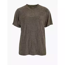 Свободный топ с короткими рукавами и высокой горловиной , Marks&amp;Spencer