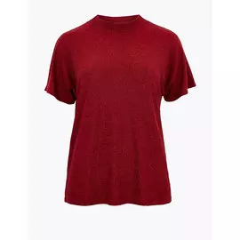 Свободный топ с короткими рукавами и высокой горловиной , Marks&amp;Spencer