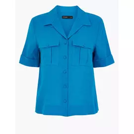 Рубашка с коротким рукавом из ирландского льна, Marks&amp;Spencer
