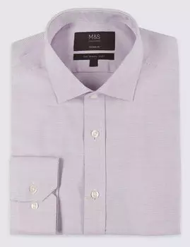 Рубашка текстурированная с технологией Non-Iron и длинным рукавом