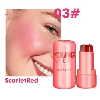 4-цветные желейные румяна Lazy Contour, стойкий цвет, увлажняющие мерцающие румяна, макияж для лица 01#
