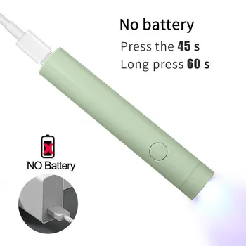 Портативная салонная быстросохнущая USB-сушилка для ногтей, домашние инструменты для фототерапии, профессиональная УФ-светодиодная лампа для ногтей, мини-фонарик, ручка