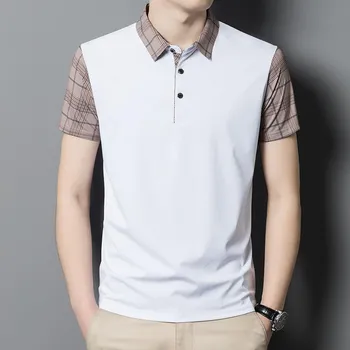 Summer Korean Style Middle-aged Fashion Casual Short-sleeved POLO Shirt Men s Tops M
