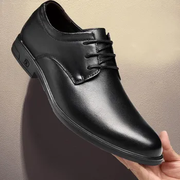 Новейший бренд Men&Amp;#39;S Shoes Натуральная кожа Оксфорды Белые туфли Мужские британские роскошные деловые формальные свадебные мужские повседневные туфли 38
