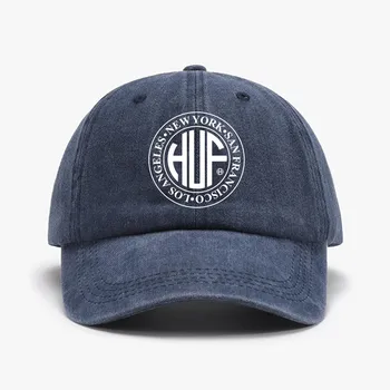 1 HUF printed baseball cap outdoor fashion accessories, adjustable, lightweight, trendy, handsome unisex