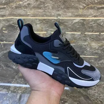 Men Fashion Casual Breathable Shoes 2024 New Grey Man Running Shoes High Quality Outdoor Men Comfortable Sneakers Shoes 39 серый
