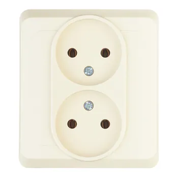 Розетка Systeme Electric Этюд встраиваемая кремовая (PC16-005K)