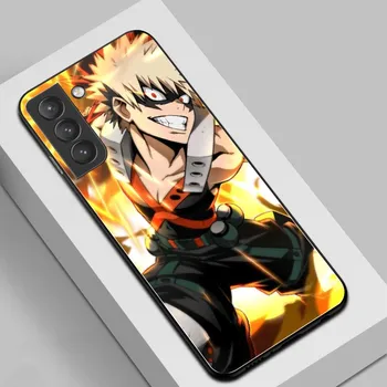 Чехол из закаленного стекла My Hero Academia Bakugou Katsuki для Samsung A50 A60 A70 A21 A31 A51 A71 A81 A91 4G 5G A50S A70S M40 M80S A50